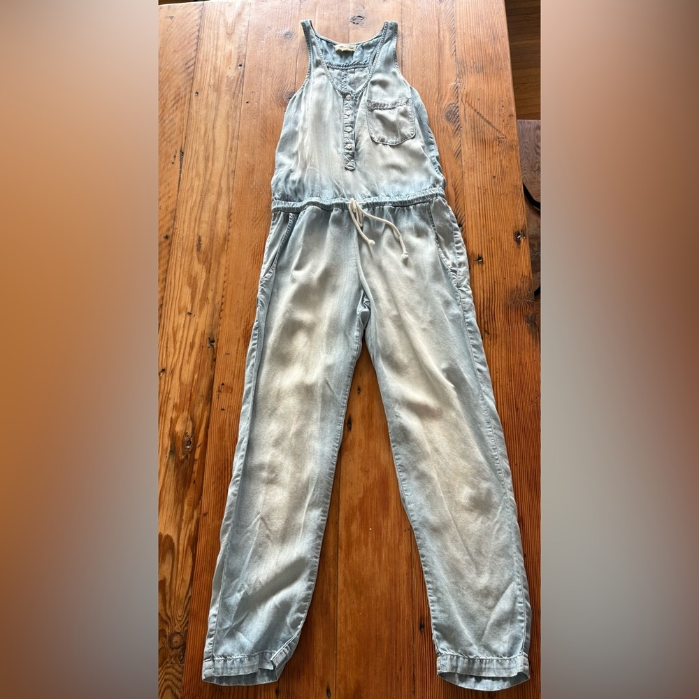 Cloth & Stone Light Blue Denim Jumpsuit